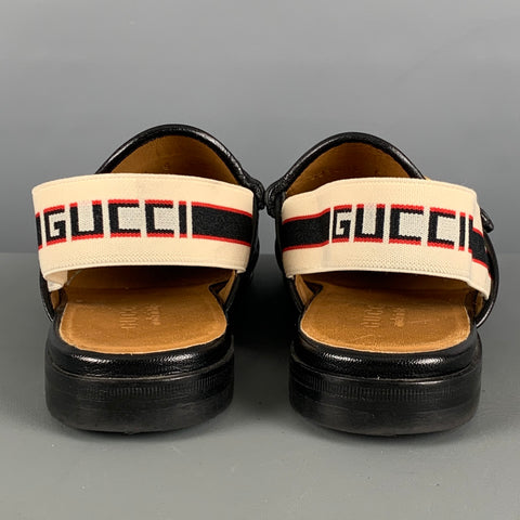 GUCCI Size 6 Black Solid Leather  Loafers
