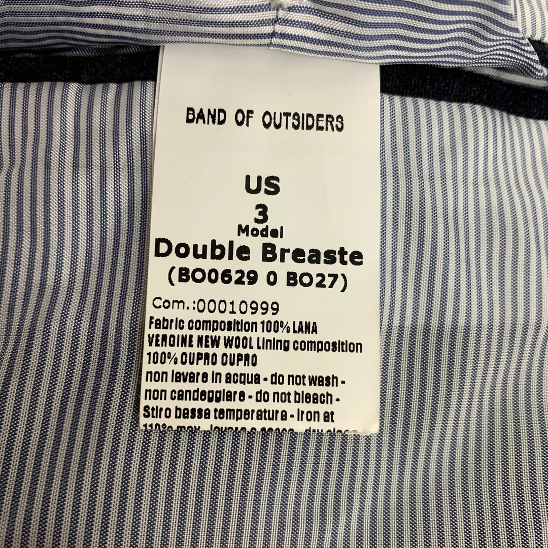 BAND OF OUTSIDERS Size 40 Charcoal Wool Double Breasted Sport Coat