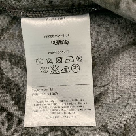 VALENTINO Size M Multi-Color Butterfly Cotton Crew-Neck T-shirt
