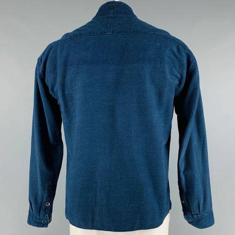 VISVIM Camisa Manga Larga Lhamo Algodón Indigo Talla L