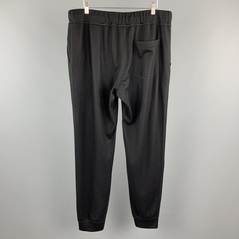 RAG & BONE Size XL Black Wool Drawstring Casual Pants