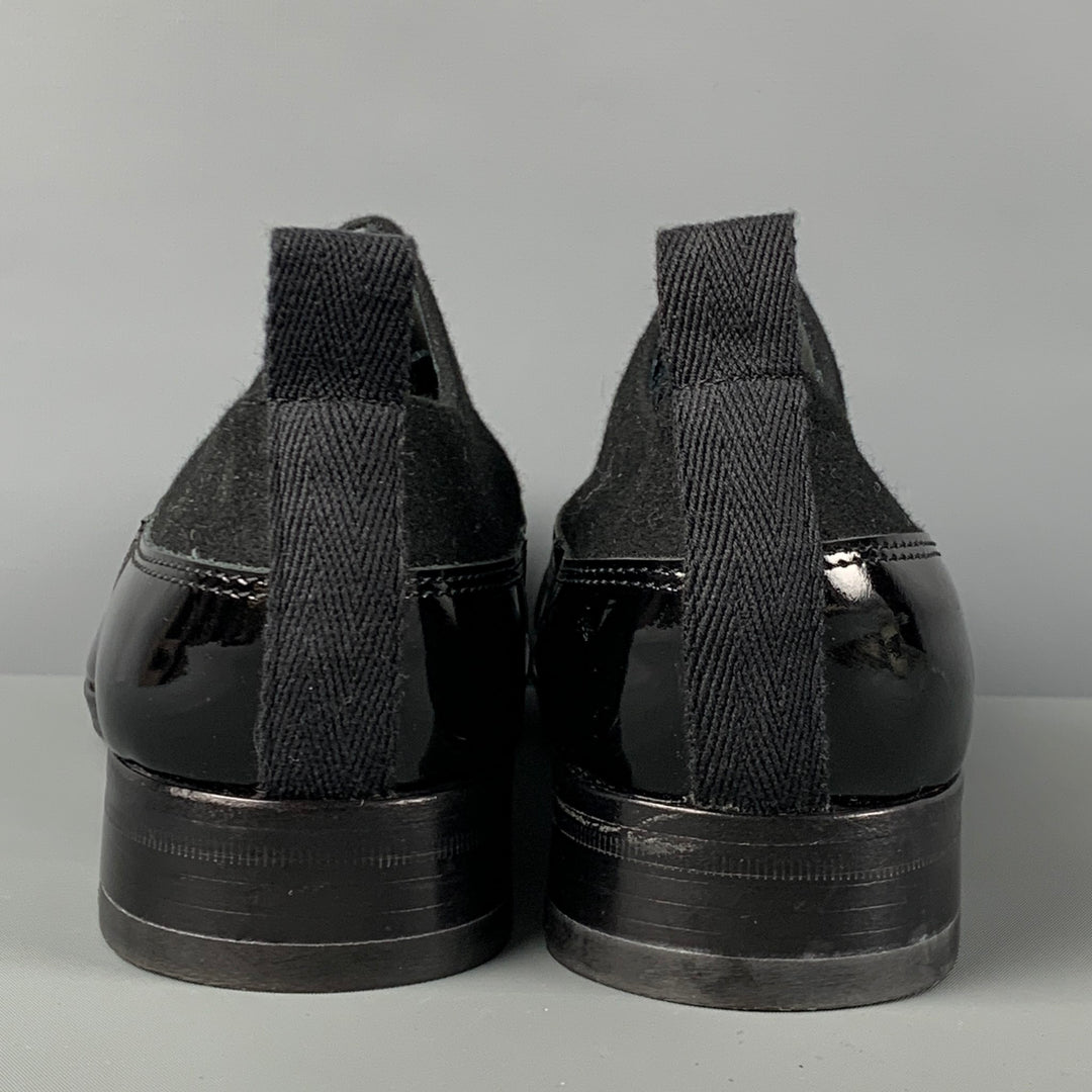 MIU MIU Size 9 Black Mixed Materials Leather Shoes