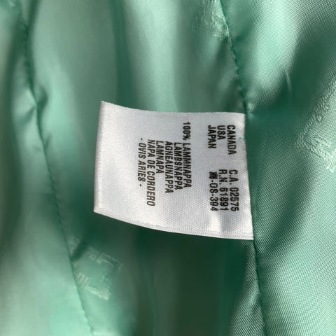 Veste de moto zippée en cuir menthe ESCADA taille 4