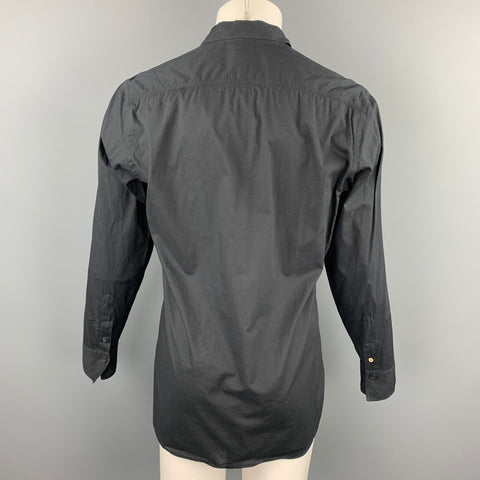PAUL SMITH Size M Black Cotton Button Up Long Sleeve Shirt