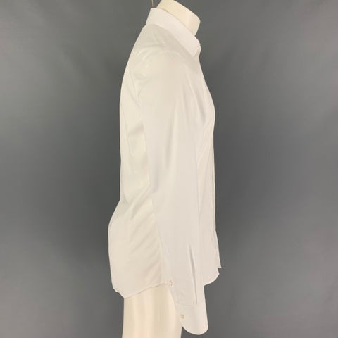 ARMANI COLLEZIONI Camisa de manga larga con botones de algodón blanco talla S