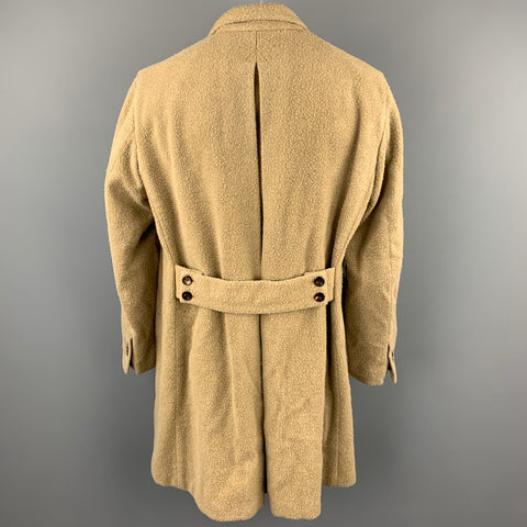 BOGLIOLI Size 46 Moss Textured Wool / Polyester Double Breasted Coat