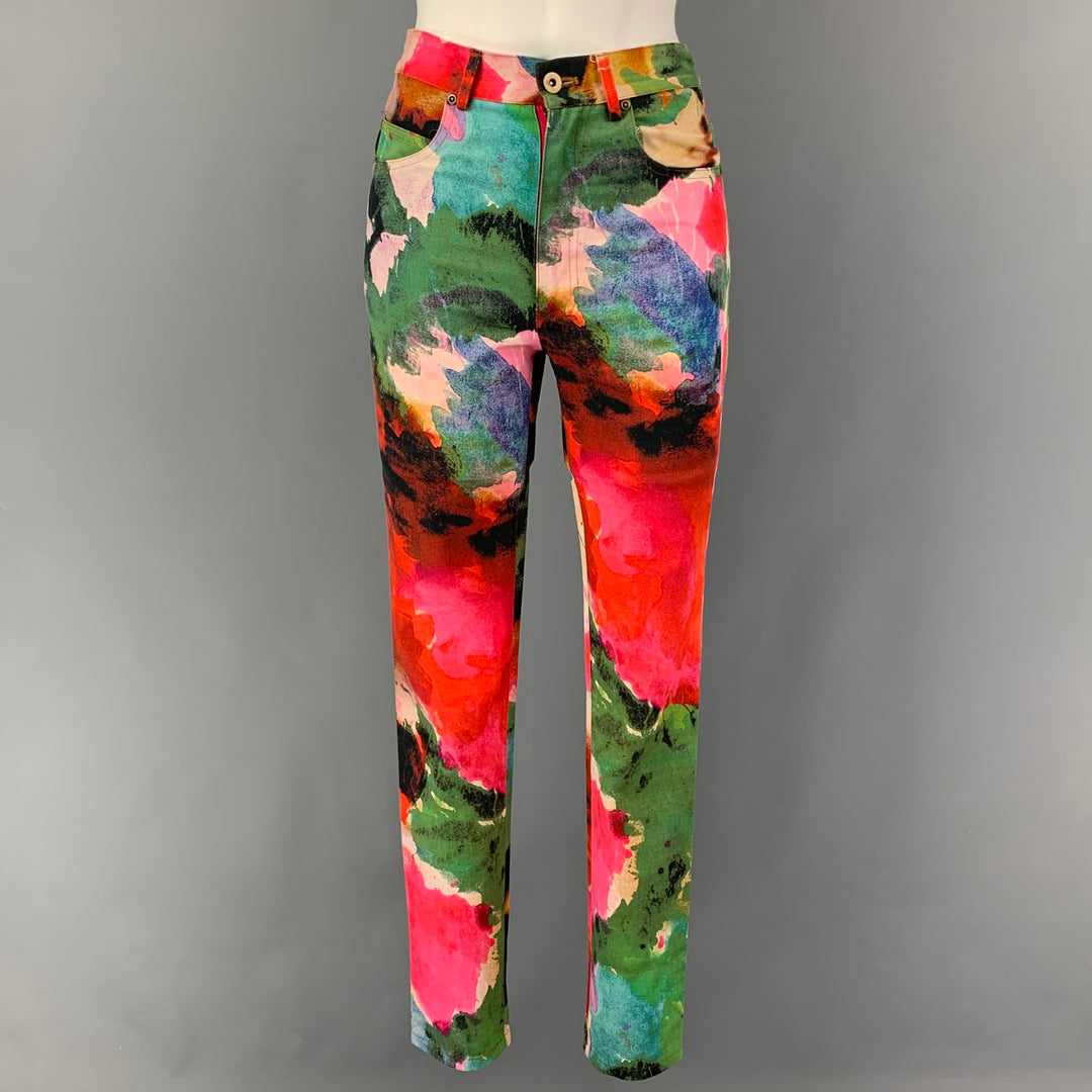 OPENING CEREMONY Size XS Multi-Color Cotton Print Jean Cut Casual Pants