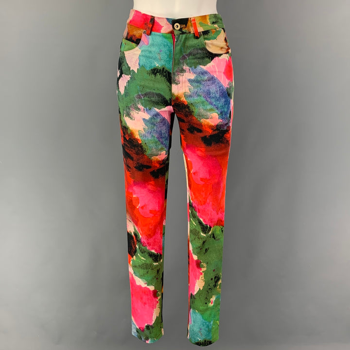 OPENING CEREMONY Size XS Multi-Color Cotton Print Jean Cut Casual Pants