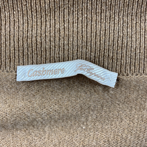 LES COPAINS Size 12 Camel Stripe Cashmere Knit Top 2 Piece Set