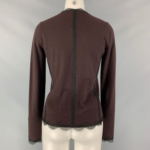 TSE Size S Brown Black Cashmere Cardigan