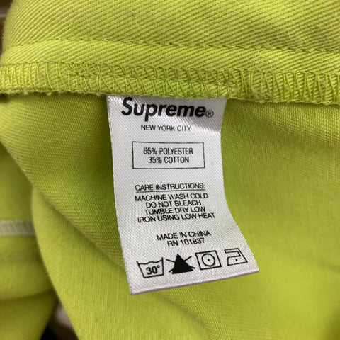 SUPREME Size 30 Green Polyester / Cotton Zip Fly Casual Pants