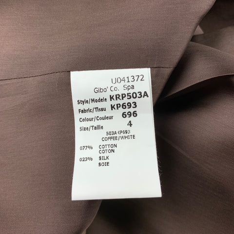 MICHAEL KORS Size 4 Brown Zebra Print Double Breasted Trenchcoat