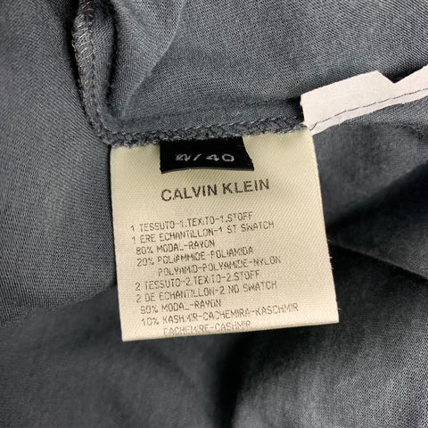 CALVIN KLEIN COLLECTION Size 4 Grey Lace Modal Blend Sheath Dress