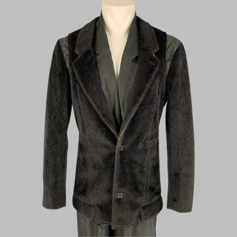 COMME des GARCONS HOMME PLUS Size M Black Mixed Fabrics Jacket