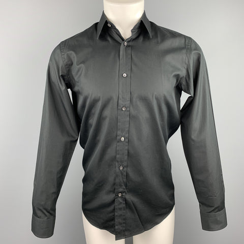 RALPH LAUREN Black Label Size XS Black Cotton Button Up Long Sleeve Shirt