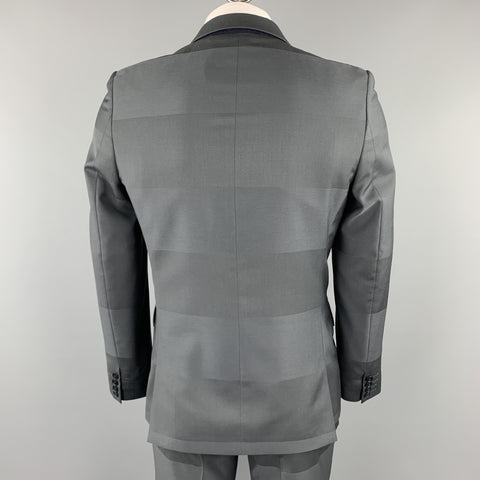 PS by PAUL SMITH Size 40 Dark Gray Stripe Wool Notch Lapel Suit