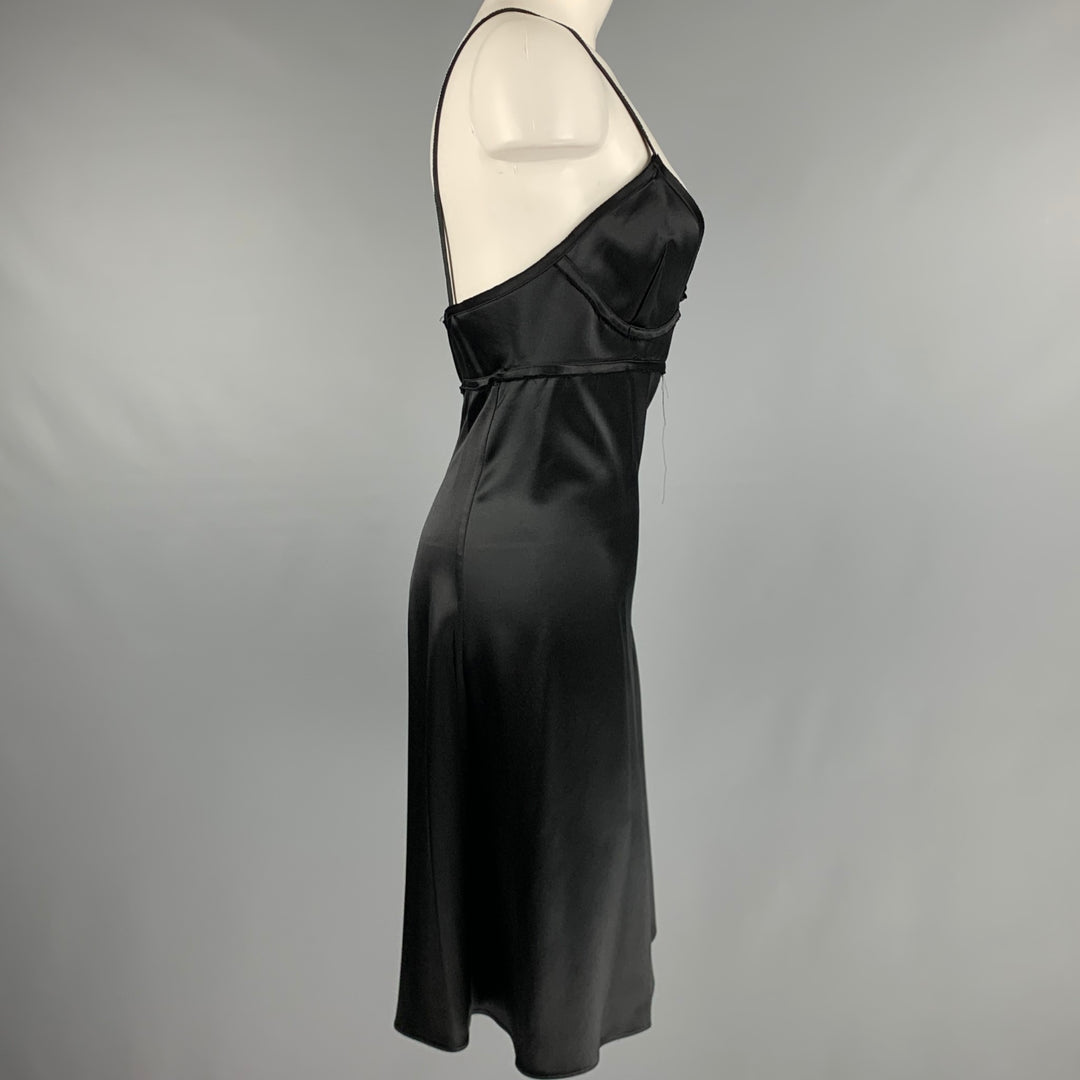 AREA Size 4 Black Spaghetti Straps Dress