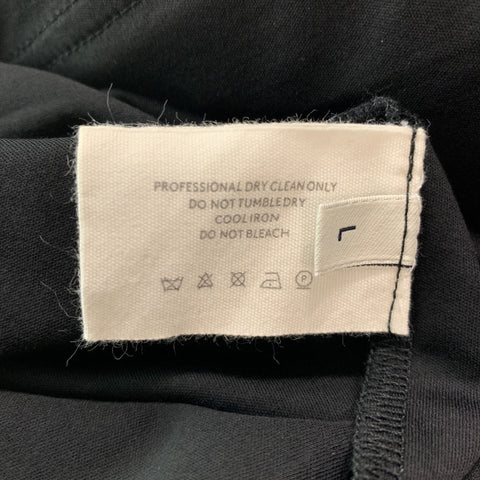 LEMAIRE Size L Black Solid Cotton Button Up Short Sleeve Shirt