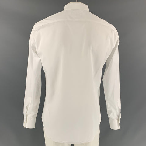 DSQUARED2 Size L White & Black Abstract Cotton Long Sleeve Shirt