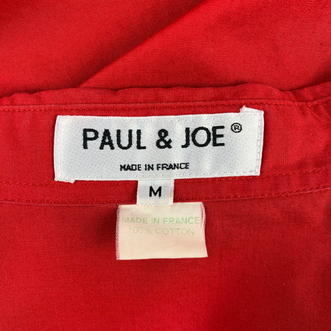PAUL & JOE Size M Red Cotton Button Up Long Sleeve Shirt