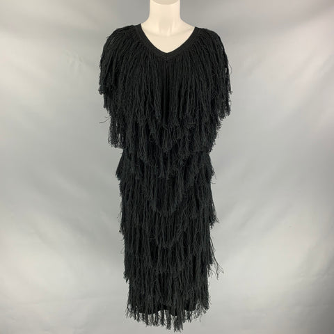 SIBLING LONDON Black Rayon Knitted Size M Dress