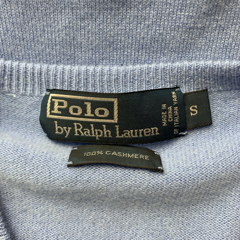 POLO by RALPH LAUREN Size S Light Blue Cashmere V-Neck Pullover