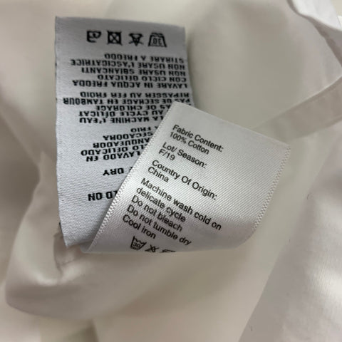 R13 Size XS White Cotton Oversized Button Up Long Sleeve Shirt