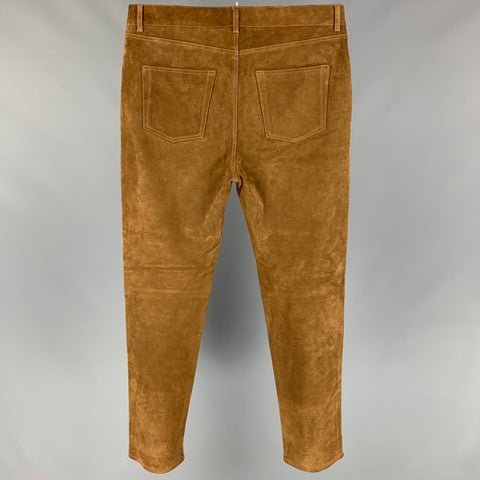 SAINT LAURENT Size 30 Brown & Tan Suede Casual Pants