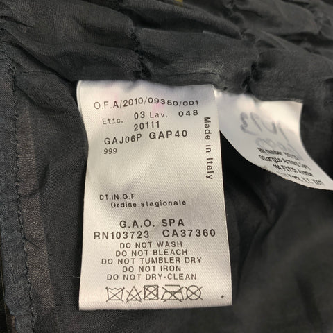 GIORGIO ARMANI Talla 4 Top de vestido halter con apliques de cuero negro