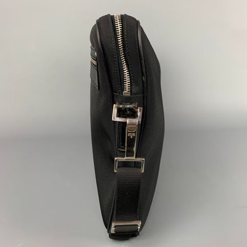 Vintage GUCCI Black Canvas Leather Trim Messenger Bag