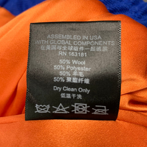 RHUDE Size S Blue Wool  Polyester Ruched Bomber Jacket