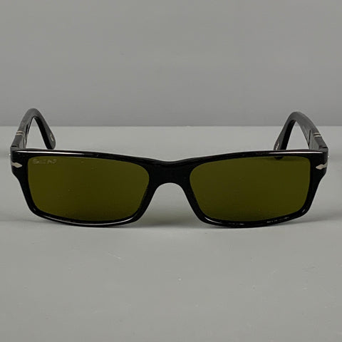 PERSOL Black Silver Plastic Sunglasses & Eyewear
