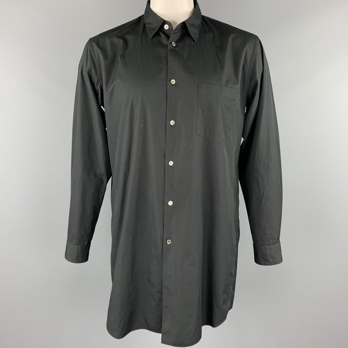 COMME des GARCONS HOMME PLUS Size L Black Cotton Sleeve Shirt