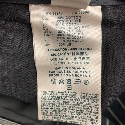 DIESEL / BLACK GOLD Size 30 Navy Cream Stripe Cotton Button Fly Casual Pants