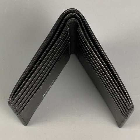 SAINT LAURENT Black & Silver Studded Leather Wallet