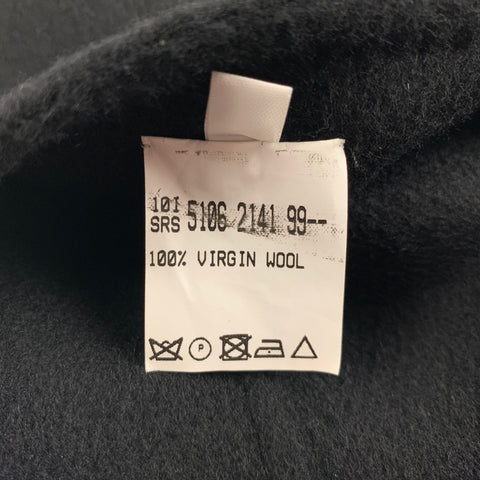 RAF SIMONS Size 40 Black Virgin Wool Notch Lapel Vest