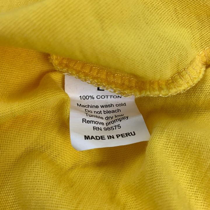 MARC JACOBS Stinky Rat Size L Yellow Cotton Long Sleeve T-shirt