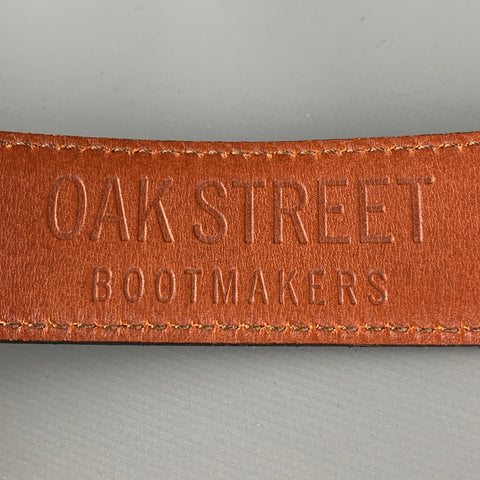 OAK STREET Size 34 Burgundy Leather Belt