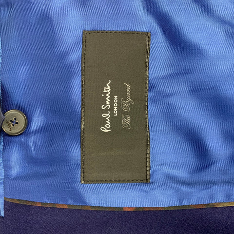PAUL SMITH The Byard Taille 38 Manteau de sport à revers cranté en laine violette