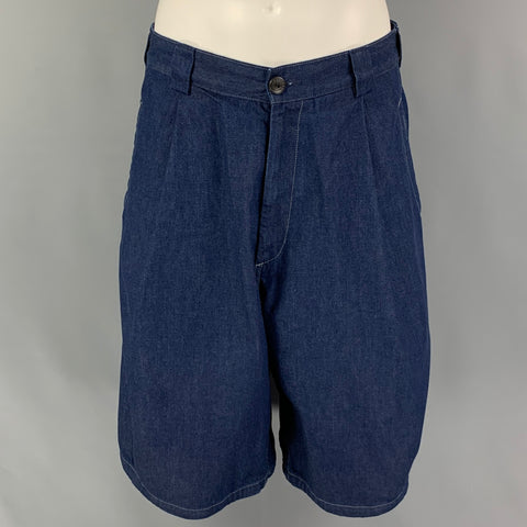 LEVI'S Size 32 Indigo Cotton Pleated Denim Family Shorts