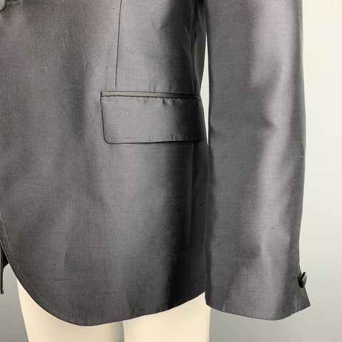 TIGER of SWEDEN Size 40 Black Silk Shawl Collar Sport Coat