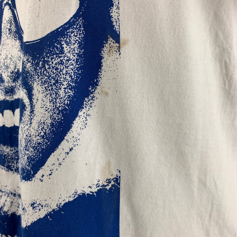 HUMAN BY NATURE Size M White Blue Graphic Jersey T-shirt