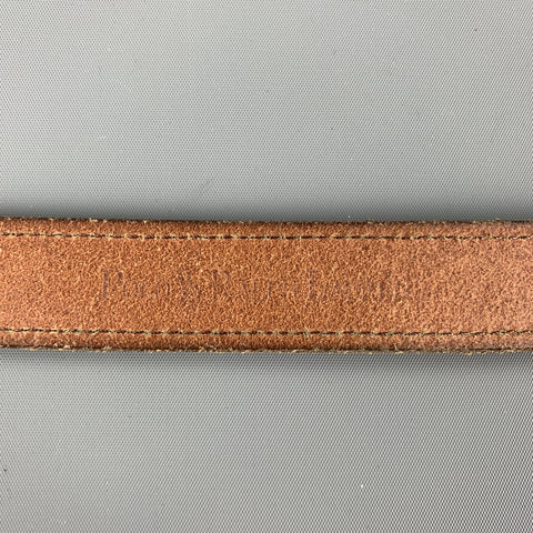 RALPH LAUREN Contrast Stitch Size 34 Tan Leather Belt
