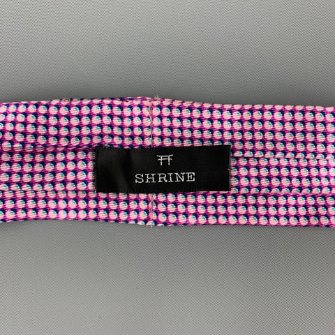 SHRINE Purple Dot Print Ascot