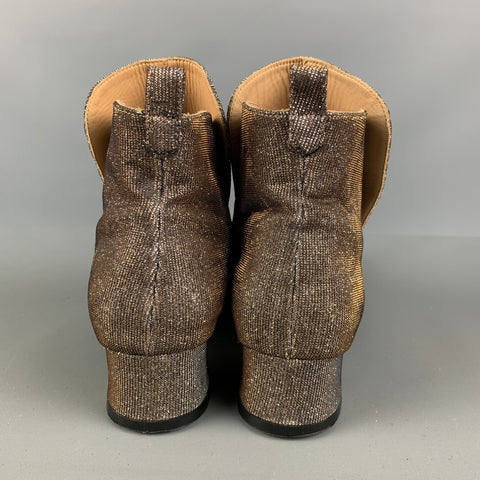 ROBERT CLERGERIE Size 8.5 Gold Silver Metallic Pull On Boots