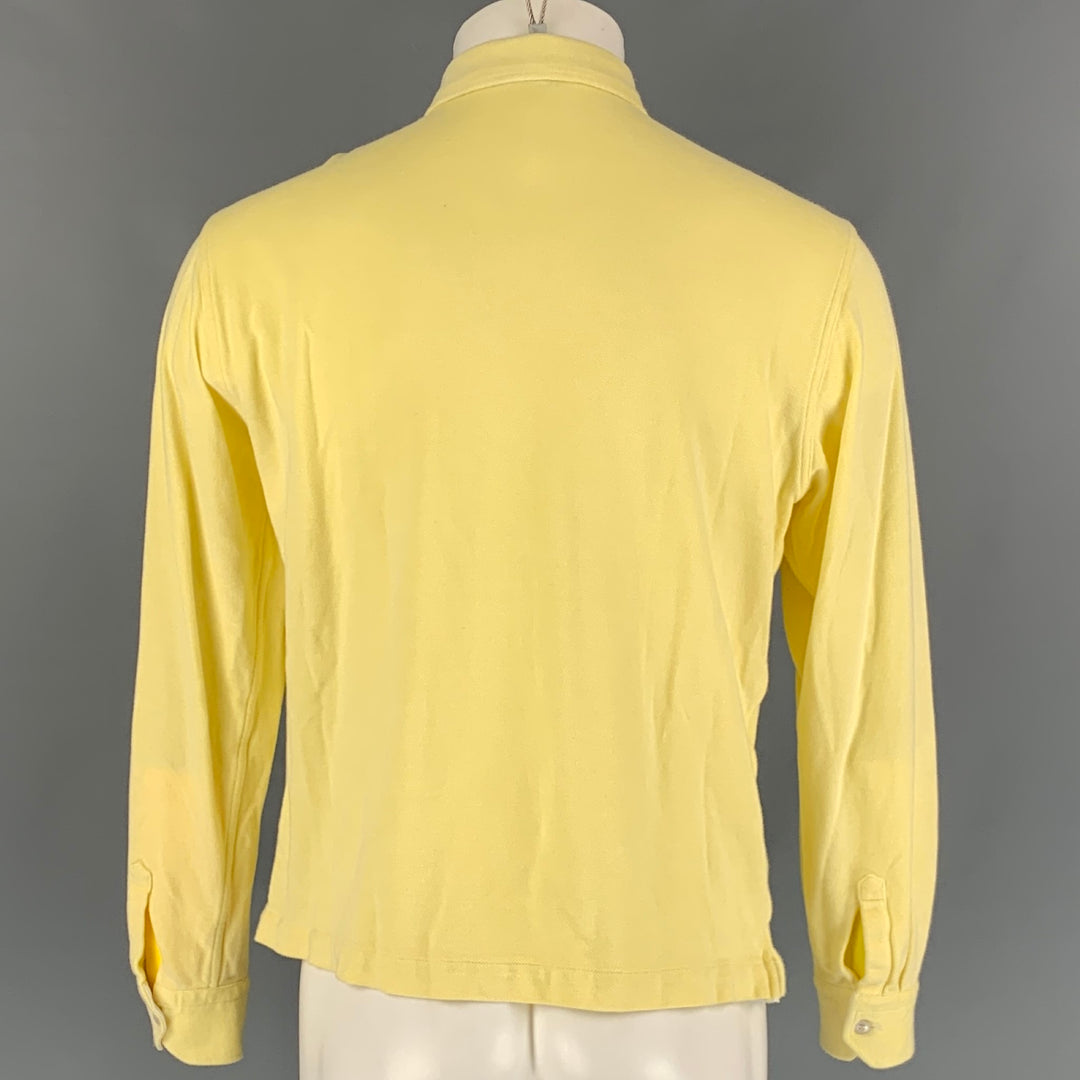 KITON Size M Yellow Cotton Long Sleeve Shirt
