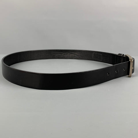 PRADA Size 33 Black Leather Belt