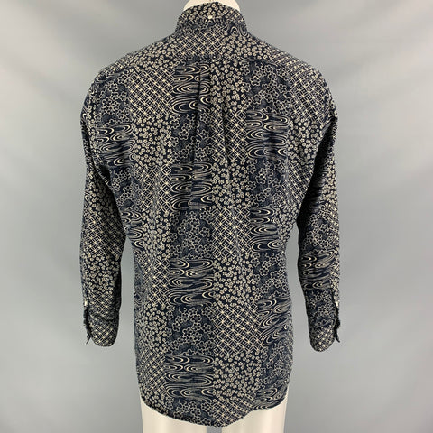 GITMAN VINTAGE Size L Indigo Print Cotton Button Down Long Sleeve Shirt