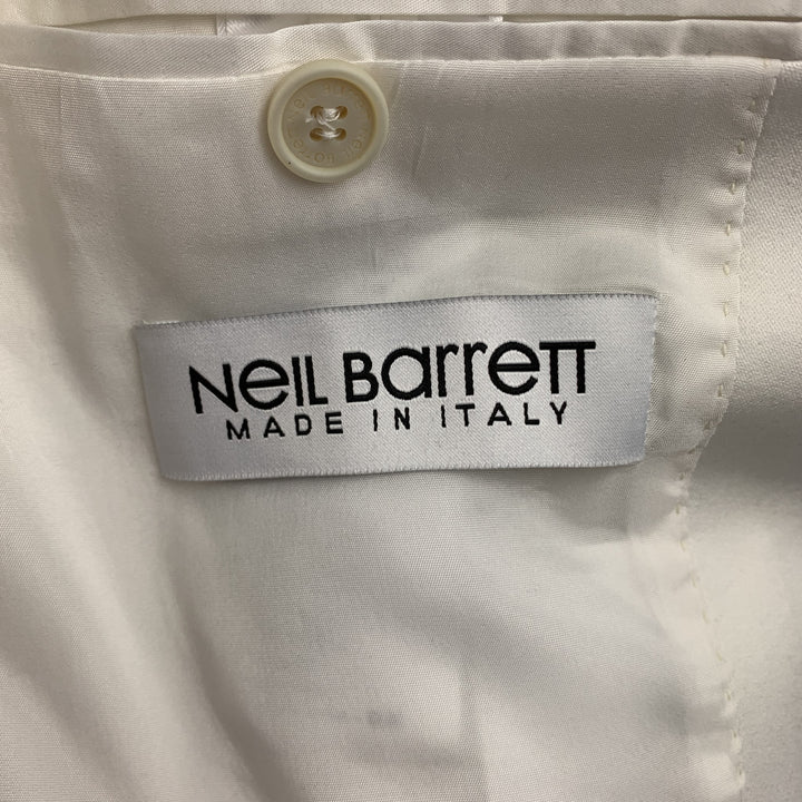NEIL BARRETT Size 42 White Tencel Blend Peak Lapel Sport Coat