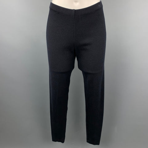 DONNA KARAN Size M Black Rayon Blend Leggings